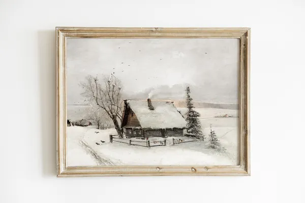 Christmas Vintage Holiday Winter Poster