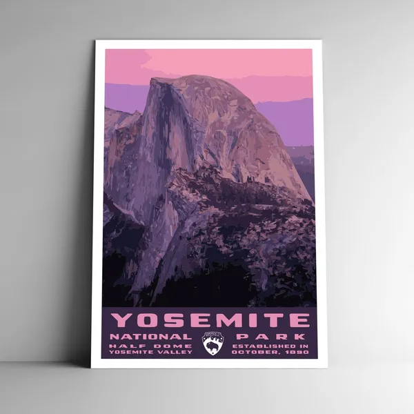 Yosemite National Park Vintage Style Travel Poster