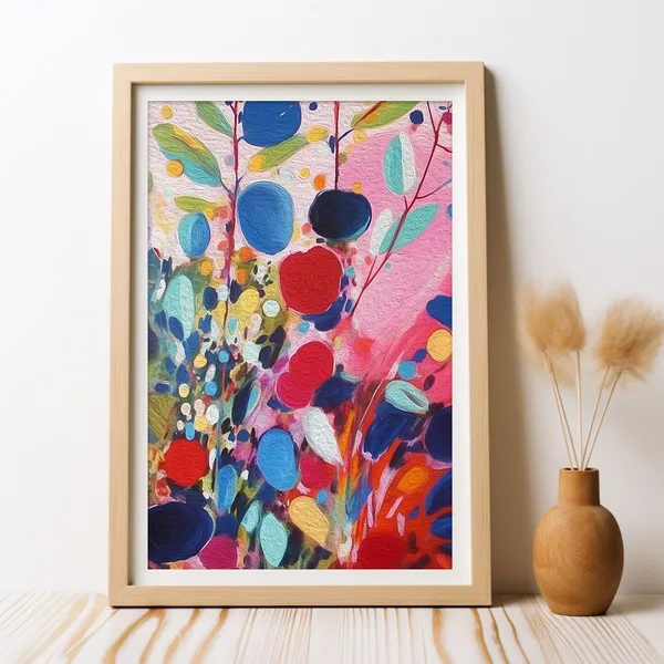 Australian Eucalyptus Flora Abstract Painting Art Print