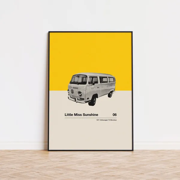Little Miss Sunshine Movie Poster, Mid-Century Retro
