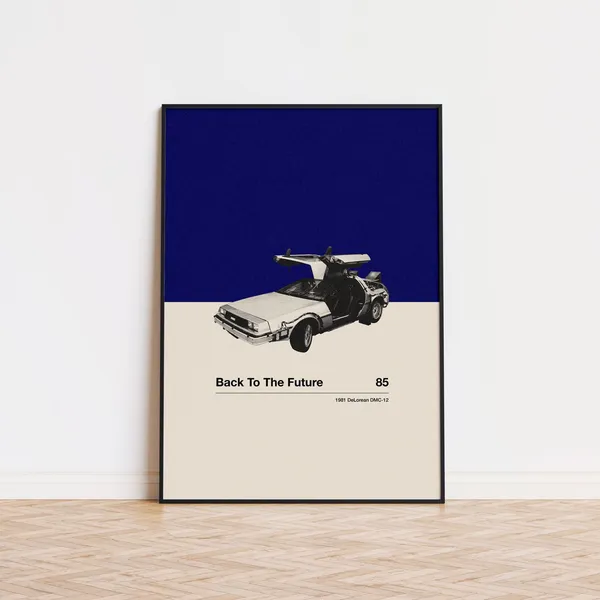Back To The Future, Mid-Century Movie Art Print
