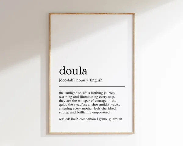Doula Definition Typography Art Print
