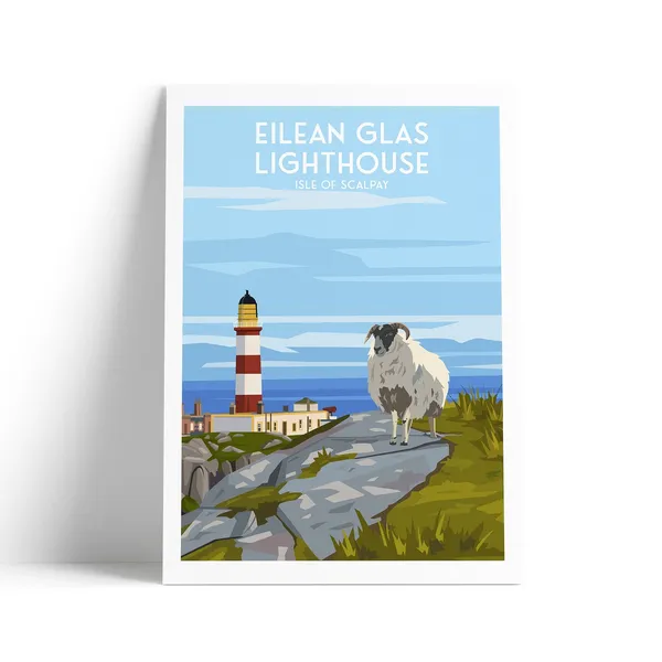 Eilean Glas Lighthouse Print, Isle of Scalpay