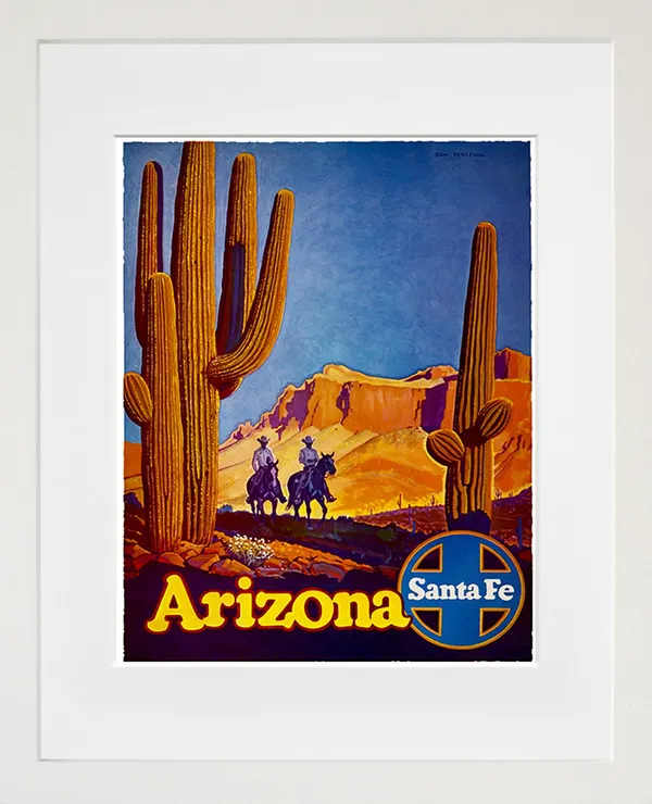 Arizona Art Print, Western Travel Poster
