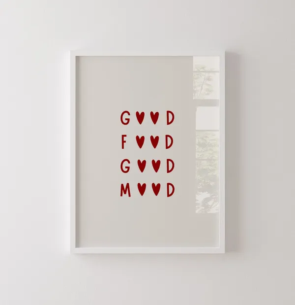 Good Food Good Mood Chefs Kitchen Art Print