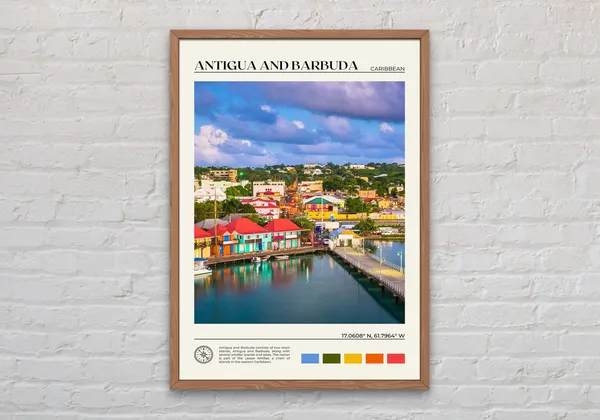 Antigua And Barbuda Photo, Caribbean Travel Poster