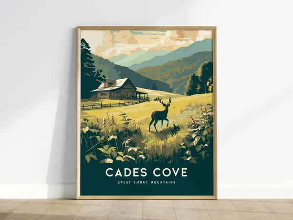 Cades Cove Great Smoky Mountains Travel Poster