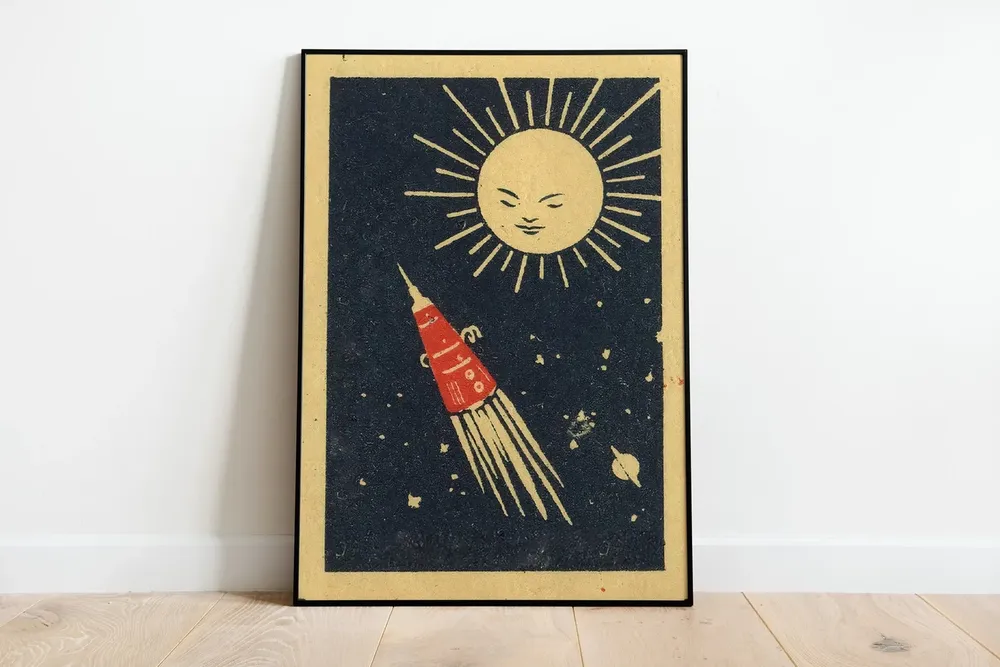 Space Travel Vintage Poster, Art Deco Travel Print - Image 4