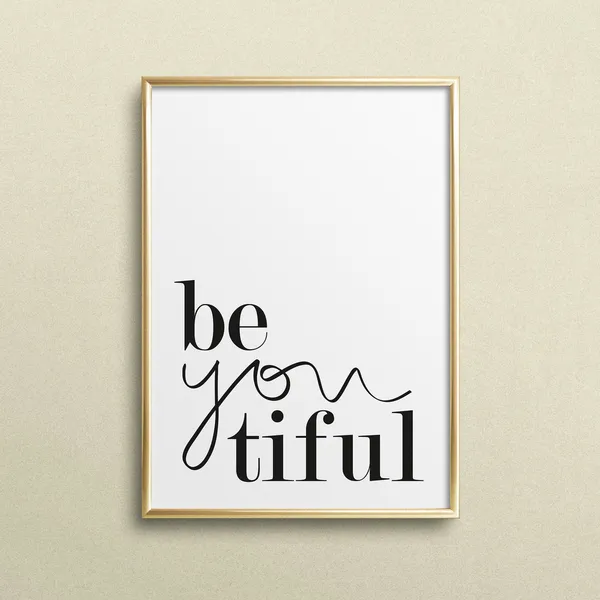 Beyoutiful Typography Art Print, Beauty Quote