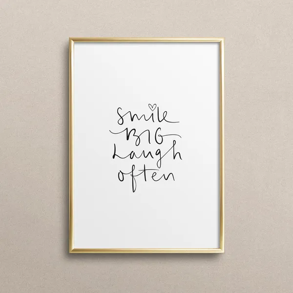 Smile Big Laugh Often Typography Art Print