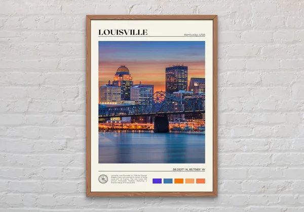 Louisville Real Photo Art Print, Travel Poster