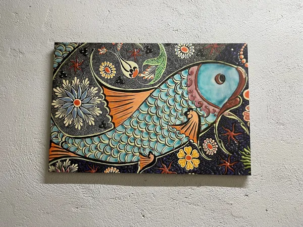 Abstract Fish Pattern Poster, Contemporary Art