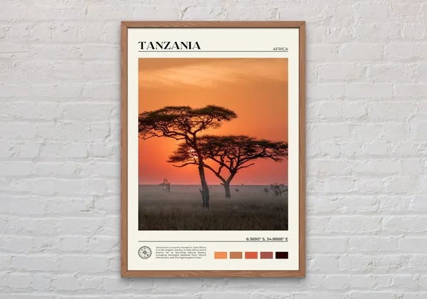 Tanzania Travel Photo Poster Print, Africa