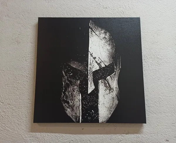 Spartan Helmet Molon Labe Modern Art Print