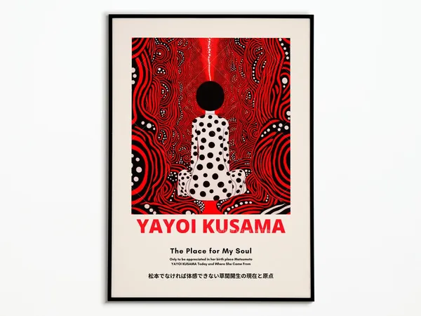 Yayoi Kusama Pumpkin Poster, Halloween Art Print