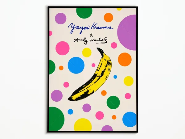Yayoi Kusama X Warhol Poster, 1982 Art Print
