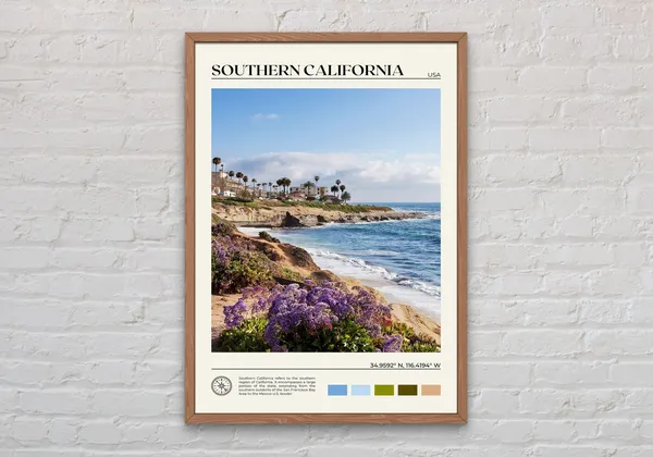 Southern California Travel Poster, California Photo