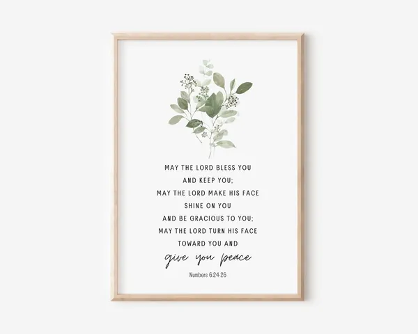 Numbers 6:24-26 Scripture Watercolor Eucalyptus Print