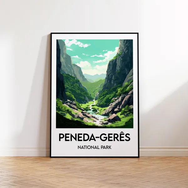 Peneda-Gerês National Park Retro Travel Poster