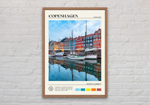 Copenhagen Travel Photo Poster, Europe Wall Art