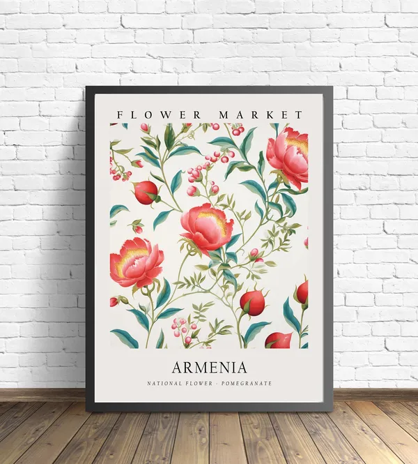 Armenia National Flower Market Art Print, Botanical