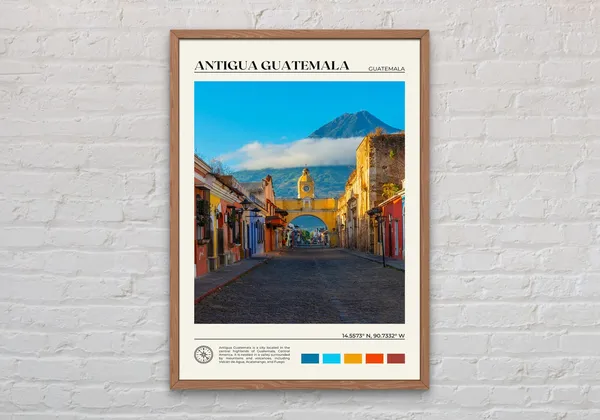 Antigua Guatemala Travel Poster, Real Photo Print