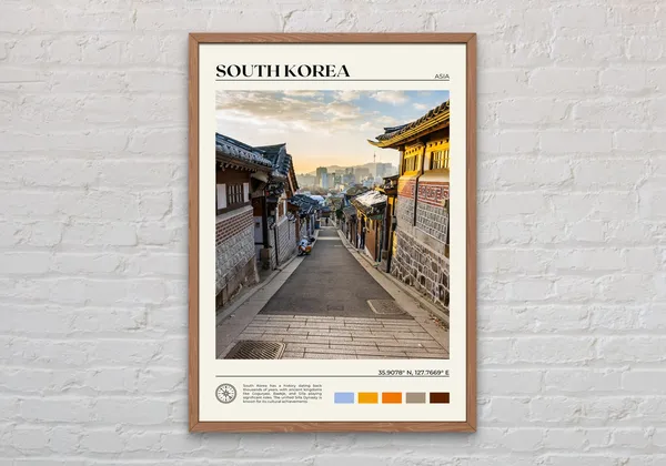 South Korea Real Photo Art Print, Travel Decor