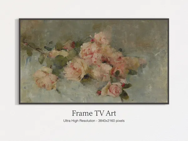 Roses Painting Vintage Floral Still Life Art Print