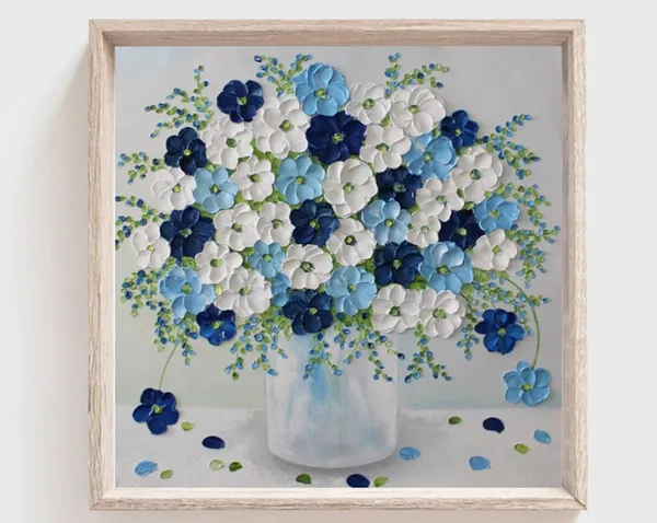 Custom Anemone Oil Impasto Painting, Floral Art Print