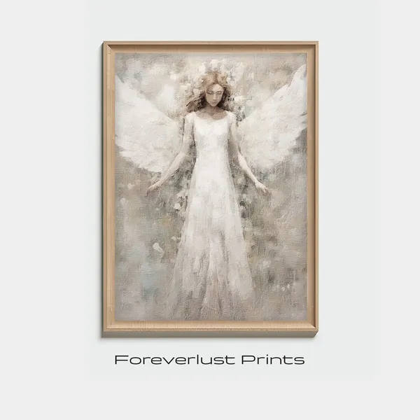 Guardian Angel Minimalist Christian Art Print