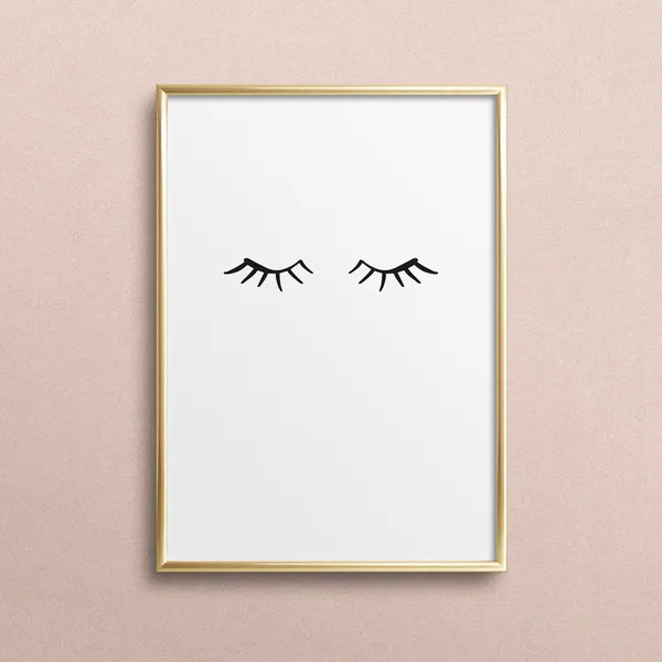 Sleeping Eyes Nursery Kids Typography Art Print
