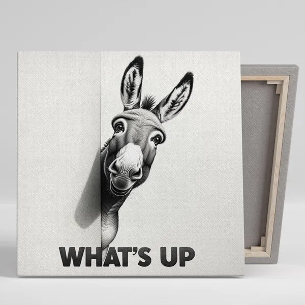 Funny Donkey Wall Art Print, Modern Farm Decor