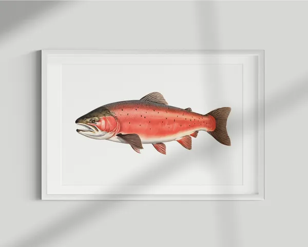 Salmon Fish Vintage Illustration Art Print
