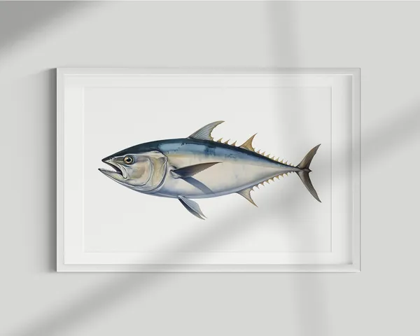 Tuna Vintage Illustration Art Print, Fish Print