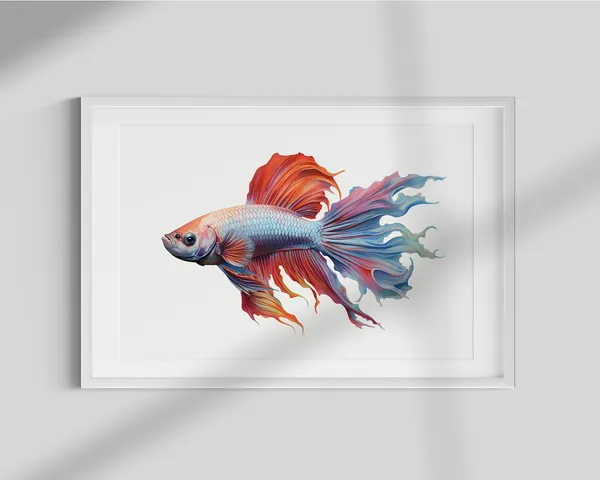 Betta Fish Vintage Illustration Art Print