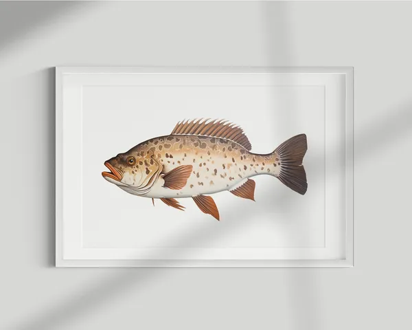 Halibut Vintage Fish Illustration Art Print