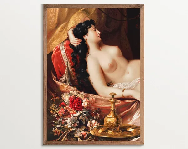 Woman Portrait Painting, Eclectic Wall Art Print