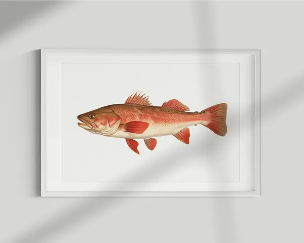 Cod Fish Vintage Illustration Wall Art Print