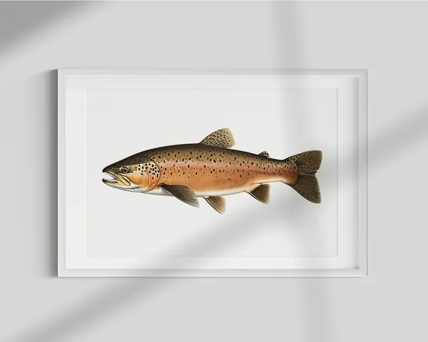 Trout Vintage Illustration Fish Poster Print