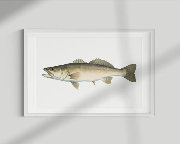 Haddock Vintage Illustration Art Print, Fish Poster