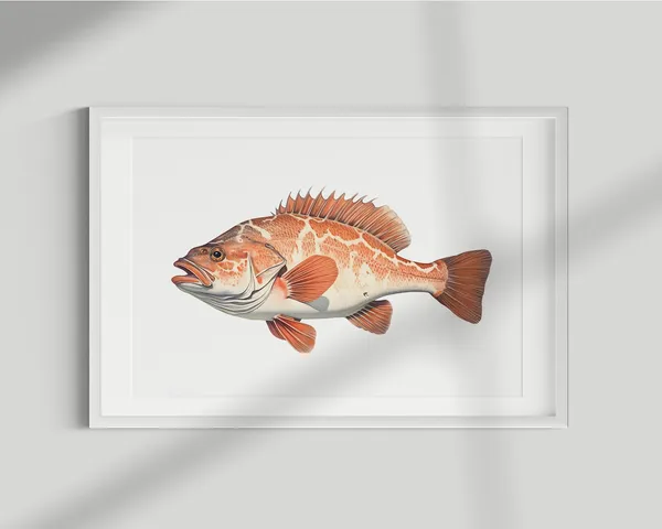 Vintage Grouper Fish Illustration Art Print