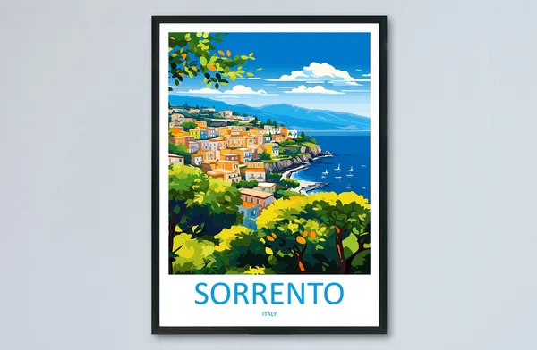 Sorrento Travel Print, Italy Wall Art Poster