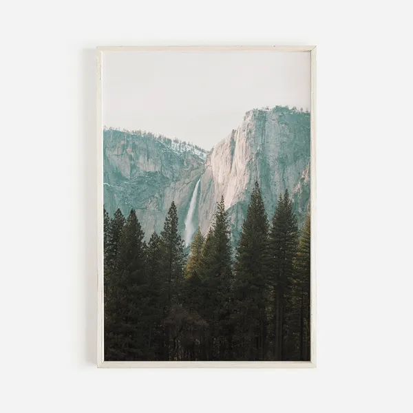 Ribbon Falls Yosemite National Park Travel Poster