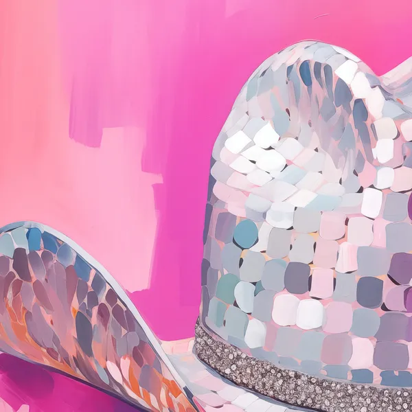 Funky Disco Cowgirl Hat Maximalist Art Print