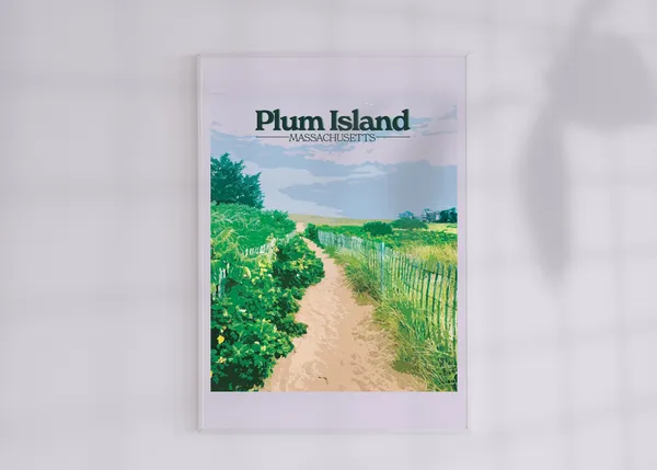 Plum Island Massachusetts Travel Poster, Wall Art