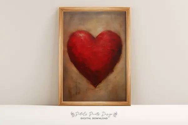 Valentines Day Heart Watercolor Art Print