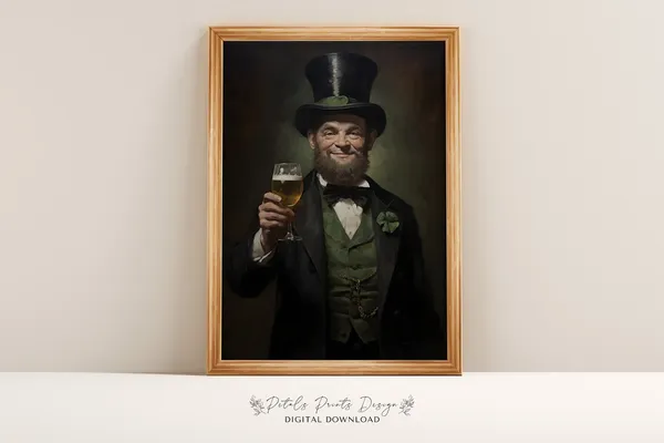 Rustic Clover Wall Art, Irish St. Patrick's Day Art Print
