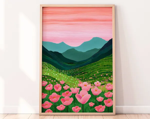Wildflower Meadow Botanical Art Print, Cottagecore