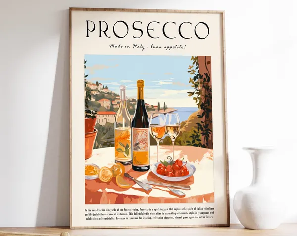 Italian Prosecco Cocktail Print, Kitchen Decor