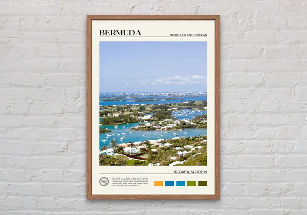 Bermuda Travel Poster, North America Wall Art